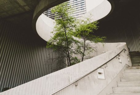 Sustainable Business - architectural photography of concrete stair