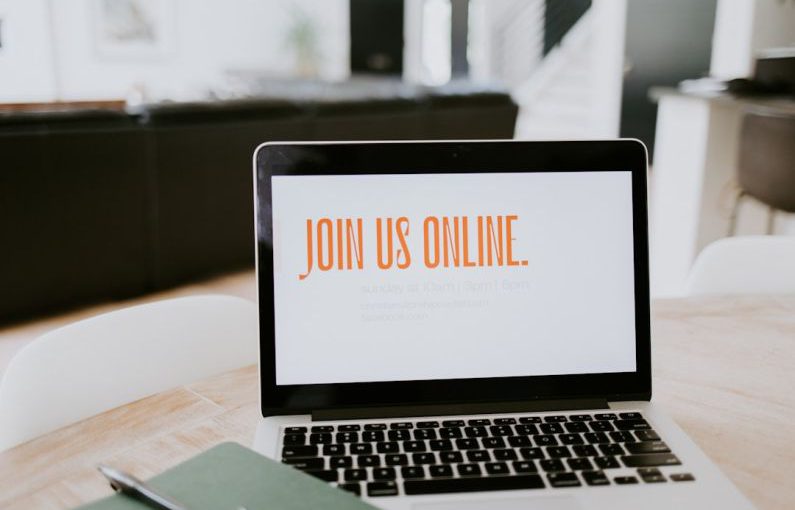Online Presence - macbook pro on brown wooden table