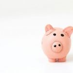 Saving Goal - pink pig figurine on white surface