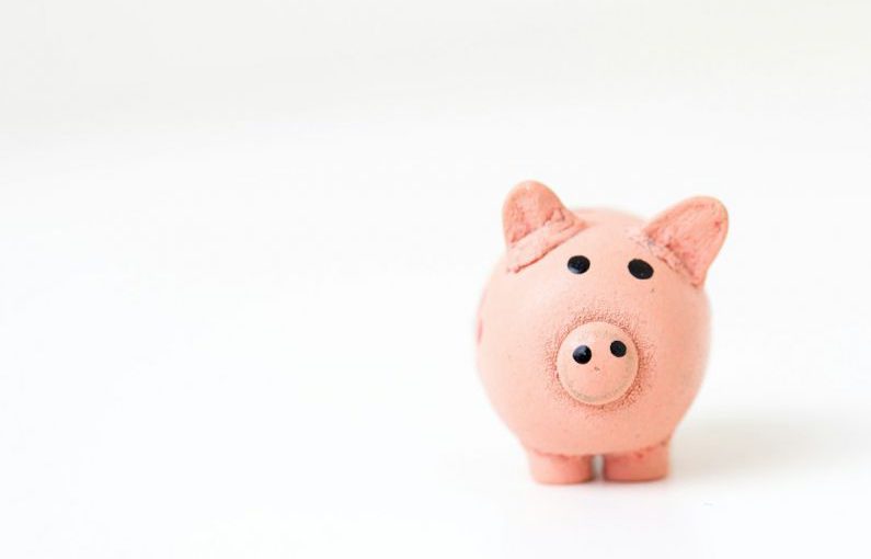 Saving Goal - pink pig figurine on white surface