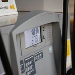 Inflation Shield - a close up of a gas pump at a gas station