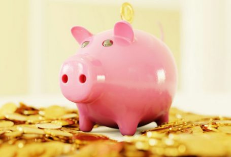 Financial Literacy - pink pig coin bank on brown wooden table
