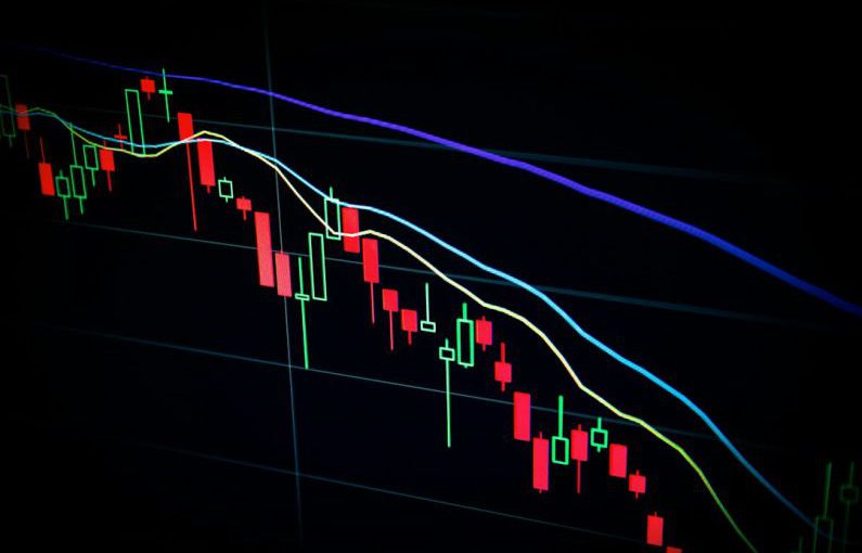 Money Market - red and blue light streaks
