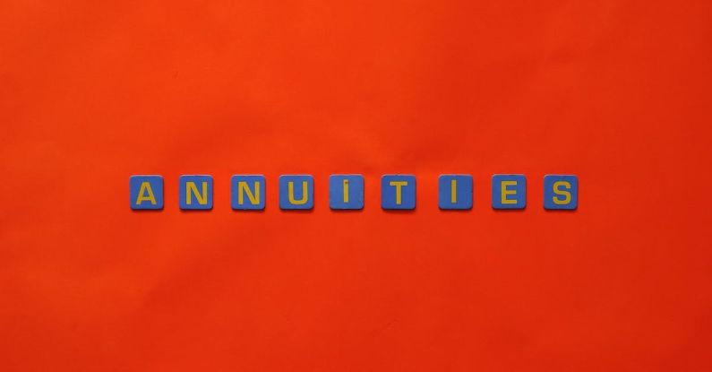 Annuities - Close-Up Shot of Text on a Red Surface