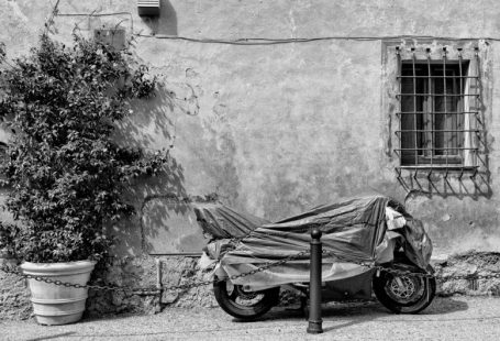 Inflation Protection - grayscale photo of motorcycle