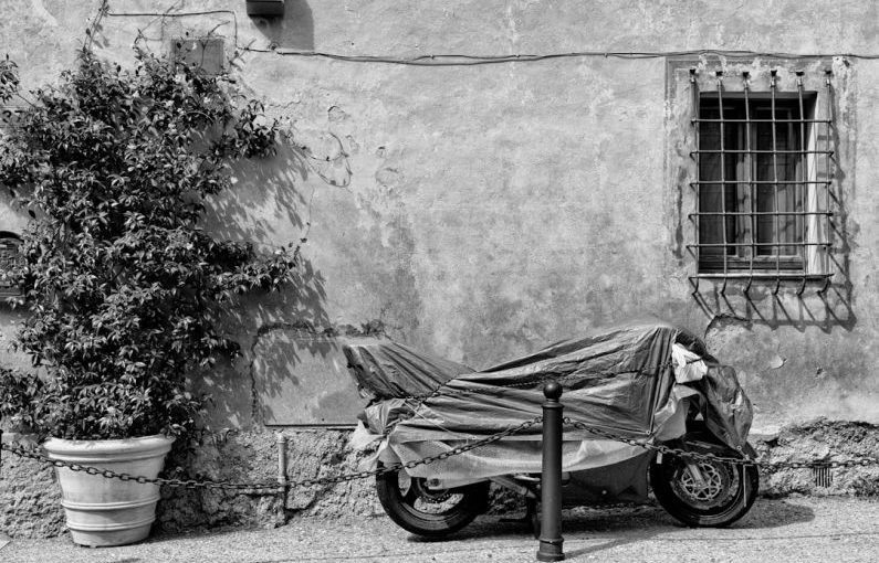 Inflation Protection - grayscale photo of motorcycle