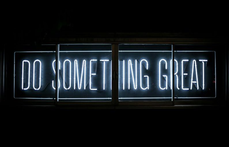 Startup Investment - Do Something Great neon sign