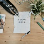 Marketing Strategy - white printing paper with Marketing Strategy text
